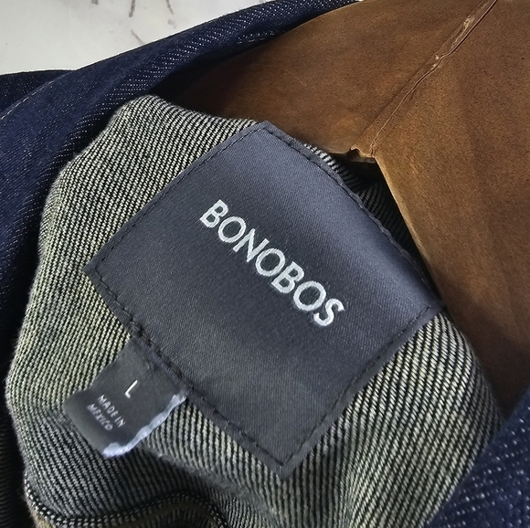 Bonobos Denim Jacket Mens Size Large Dark Wash The Jean Trucker Indigo - Picture 3 of 13
